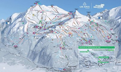 Ski resort Les Arcs/Peisey-Vallandry (Paradiski): схема склонов