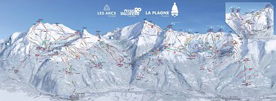 Ski resort Les Arcs/Peisey-Vallandry (Paradiski): схема склонов