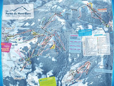Ski resort Les Portes du Mont-Blanc – Combloux/Megève le Jaillet/La Giettaz: схема склонов