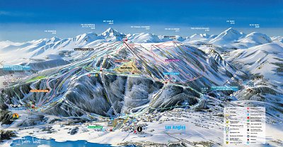 Ski resort Les Angles: схема склонов