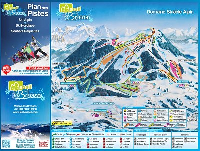 Ski resort Les Brasses: схема склонов