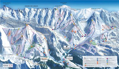 Ski resort La Clusaz/Manigod: схема склонов