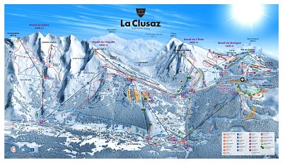 Ski resort La Clusaz/Manigod: схема склонов