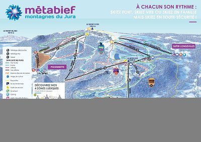 Ski resort Métabief: схема склонов
