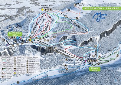 Ski resort Mijoux/La Faucille: схема склонов