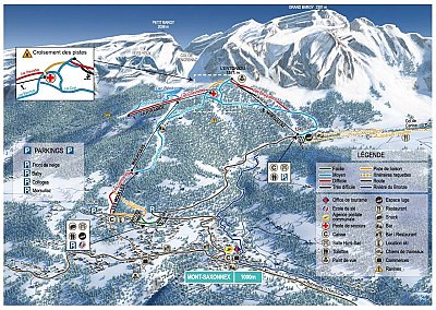 Ski resort Mont Saxonnex: схема склонов