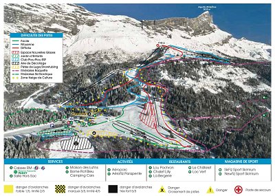 Ski resort Passy Plaine Joux: схема склонов