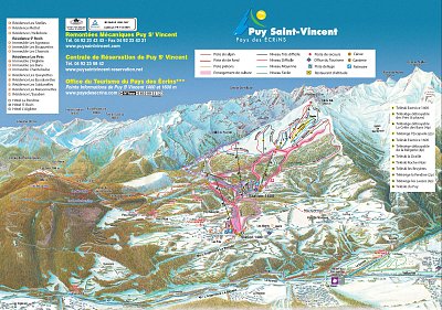 Горнолыжный курорт Puy-Saint-Vincent: схема склонов