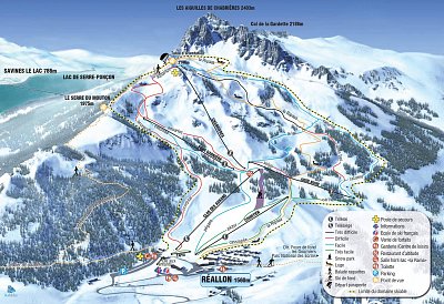 Ski resort Réallon: схема склонов