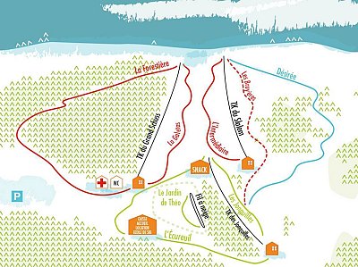 Ski resort Prabouré – Saint-Anthème: схема склонов