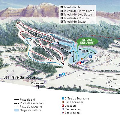 Ski resort Saint Hilaire du Touvet: схема склонов