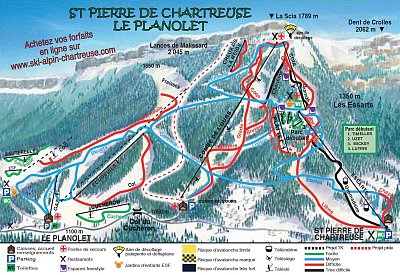 Ski resort St. Pierre de Chartreuse – Le Planolet: схема склонов