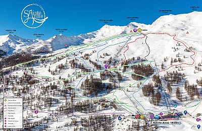 Ski resort Sainte-Anne la Condamine – La Condamine-Châtelard: схема склонов