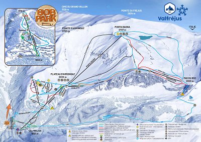 Ski resort Valfréjus: схема склонов