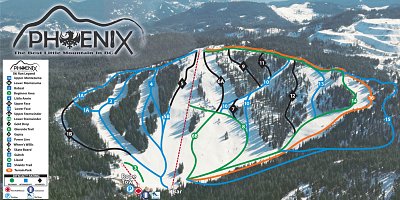 Phoenix Mountain: схема склонов