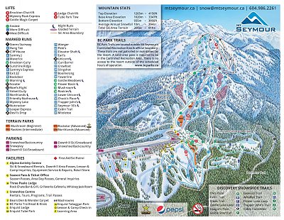 Mount Seymour: схема склонов