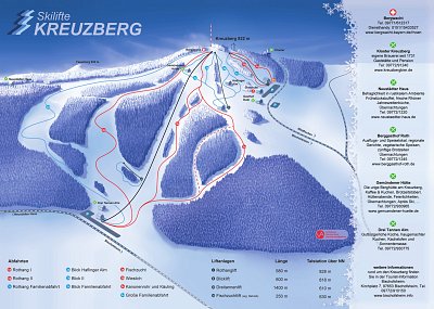 Горнолыжный курорт Bischofsheim: схема склонов