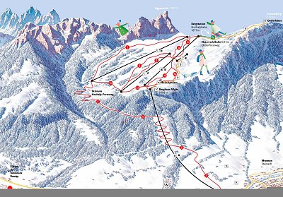 Ski resort Breitenberg/Hochalpe – Pfronten: схема склонов