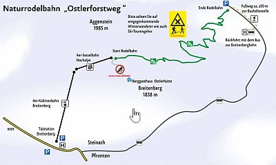 Ski resort Breitenberg/Hochalpe – Pfronten: схема склонов