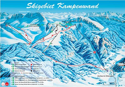 Горнолыжный курорт Kampenwandseilbahn - Aschau im Chiemgau: схема склонов
