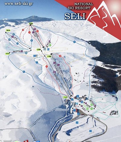 Ski resort Seli: схема склонов