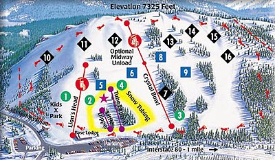 Soda Springs: схема склонов