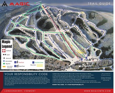 Magic Mountain: схема склонов