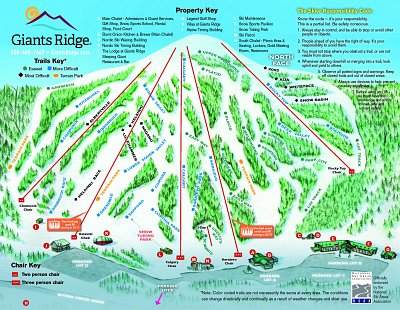 Giants Ridge: схема склонов