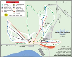 Hidden Valley Highlands Ski Area: схема склонов