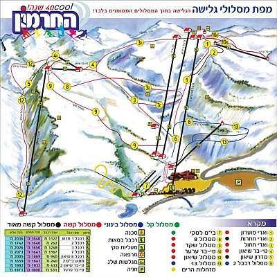 Ski resort Mount Hermon – Neve Ativ: схема склонов
