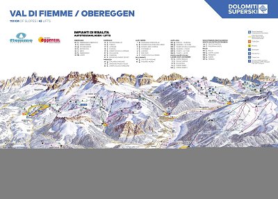 Ski resort Alpe Lusia – Moena/Bellamonte: схема склонов