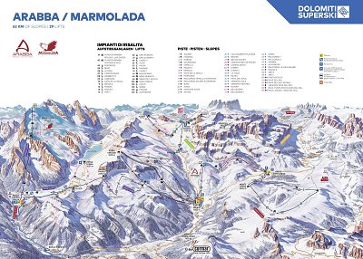 Ski resort Arabba/Marmolada: схема склонов