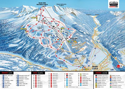 Ski resort Bormio – Cima Bianca: схема склонов