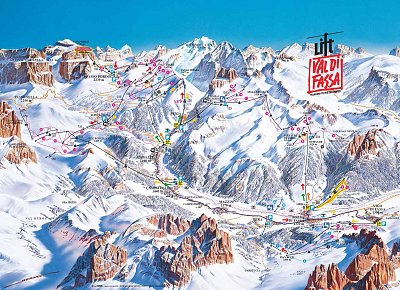 Ski resort Catinaccio/Ciampedie – Vigo di Fassa/Pera di Fassa: схема склонов