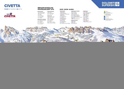 Ski resort Civetta – Alleghe/Selva di Cadore/Palafavera/Zoldo: схема склонов