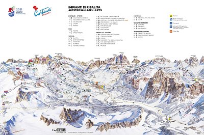 Ski resort Cortina d'Ampezzo: схема склонов