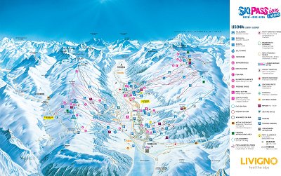 Ski resort Livigno: схема склонов