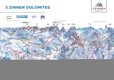 Ski resort Prags (Braies): схема склонов