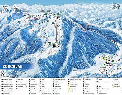 Ski resort Zoncolan – Ravascletto/Sutrio: схема склонов