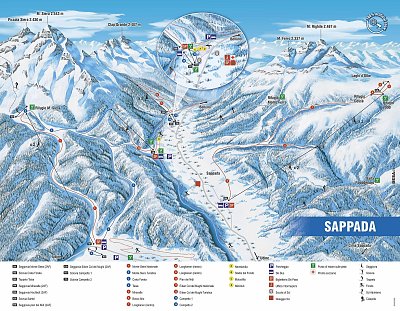 Ski resort Sappada: схема склонов