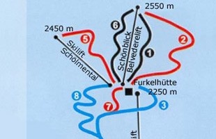 Горнолыжный курорт Furkel – Trafoi (Stilfs): схема склонов