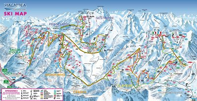 Ski resort Via Lattea – Sestriere/Sauze d’Oulx/San Sicario/Claviere/Montgenèvre: схема склонов