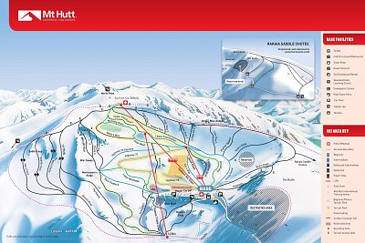 Mount Hutt: схема склонов