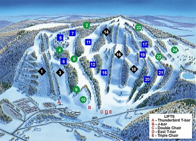 Song Mountain: схема склонов