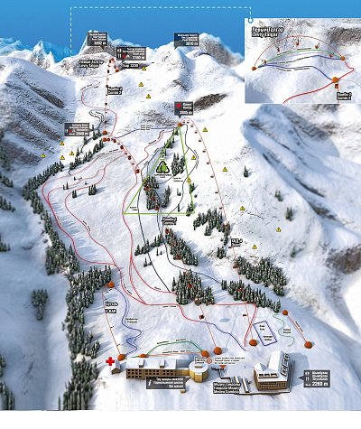 Ski resort Shymbulak (Chimbulak): схема склонов