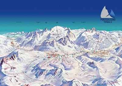 Ponte di Legno/Tonale/Presena Glacier/Temù (Pontedilegno-Tonale): схема склонов