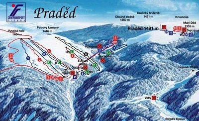 Karlova Studanka-Praded: схема склонов