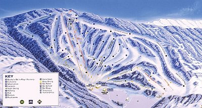 Snowshoe Mountain: схема склонов