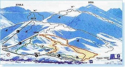 Норус: схема склонов