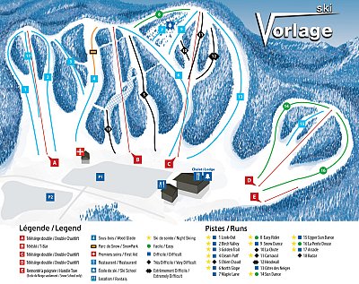 Ski Vorlage: схема склонов